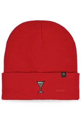 Dalix Martini Beanie Cap in Red at Nordstrom