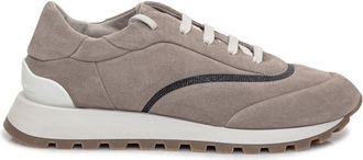 Brunello Cucinelli Beige Lace-up Sneakers