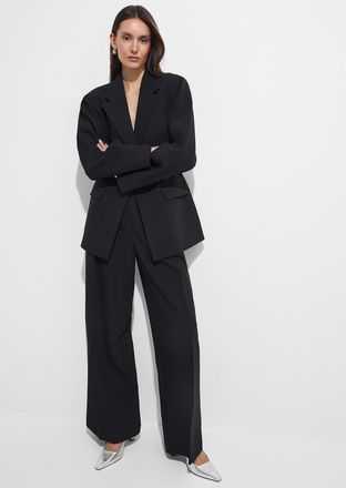 Icone Womens Sewn-pleat waist ultra-wide pant