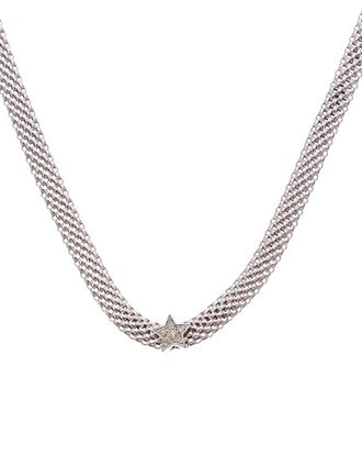 Meshmerise 18K Rose Gold Vermeil 0.1 Ct. Tw. Diamond Mesh Choker Necklace