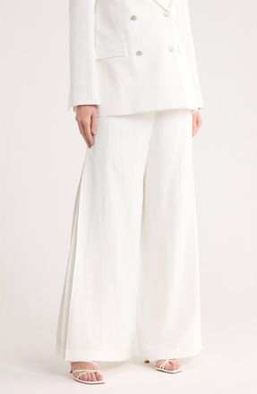 TWP Stevie Wide Leg Pants in White at Nordstrom Rack, Size Large