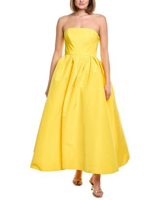 Carolina Herrera Solid Silk Midi Dress