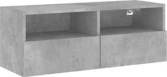 vidaXL Vidaxl - Mobile tv a Parete Grigio Cemento 80x30x30 cm Legno Multistrato