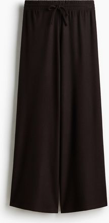 H&M Kordelzughhose aus Waffeljersey - Brown