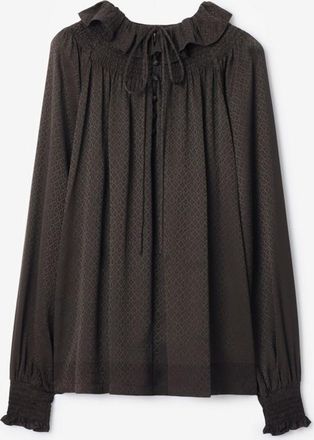 Burberry Geometric Silk Blouse