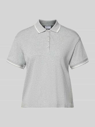 Jake*s Casual Regular Fit Poloshirt aus Baumwolle in Silber Melange, Gr&ouml;&szlig;e XXL