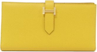 Herm&egrave;s Yellow Epsom Leather Long Wallet (Bi-Fold) (Pre-Owned)