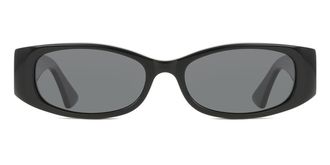 LMNT Sunglasses Rectangle Full Rim Plastic Mens Prescription Sunglasses Black Size 55 - LMNT