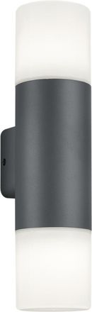 Trio Leuchten Aplique Hoosic Biemissione 2xe27 Antracita H33 Cm Ip44 Trio Lighting