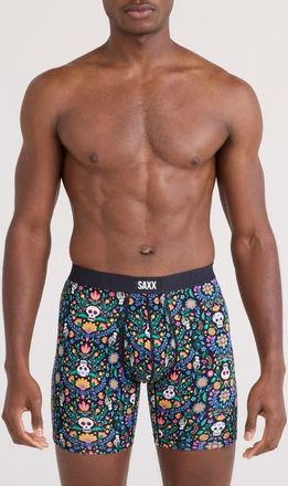 Saxx Vibe Xtra Soft Comfort Boxer Briefs in Skull Garden-Multi at Nordstrom, Size Xx-Large