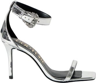 Versace Jeans Couture Sandalo mirror con buckles - Dames - Sandalen met hakken - Grijs - 39 EU - Schoenen