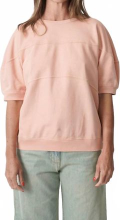 Rachel Comey Football Short Sleeve Sweatshirt In Melon
