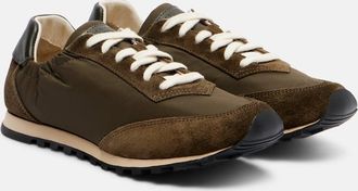 Le Monde Beryl Le Monde B&eacute;ryl Slim Runner suede-trimmed sneakers