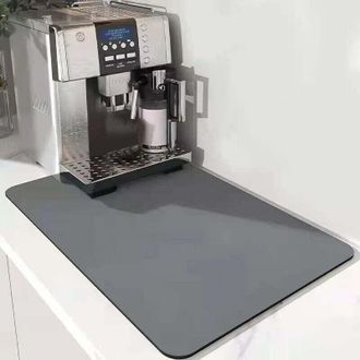 OEM Alfombrilla Escurridora De Platos De Nanofibra Superabsorbente Y De Secado R&aacute;pido, Lavable A M&aacute;quina, 40 X 30 Cm (gris) --crezuo