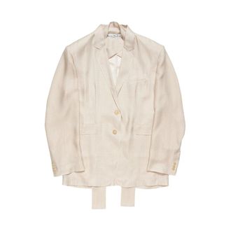 Acne Studios Blazers, female, Beige, Size: XS Single-breasted suit jacket