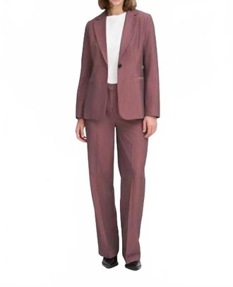 b.young Welt Style Melange Blazer In Rouge Charcoal