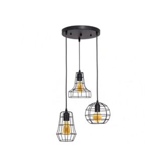 Fabrilamp Lampada circolare a 3 pendenti marking marrone - Fabrilamp