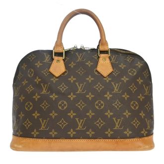 Louis Vuitton Alma Handbag Monogram Canvas Brown Canvas Handbag (Pre-Owned)