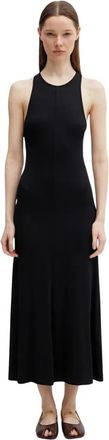 Maison Kitsun&eacute; Soft Fine Rib Racer Back Dress - Dames - Maxi kleedjes - Zwart - S - Kleedjes