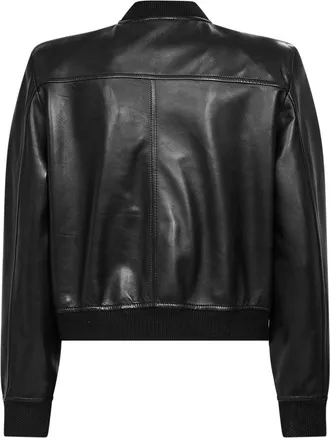 Salvatore Santoro Womens Bomber Jacket Black Ovine Leather