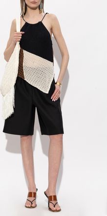 Akep Asymmetric Strappy Top, Womens, Black