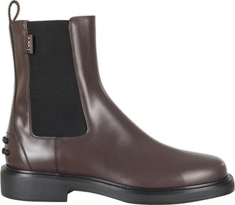Tod's Tronchetto Enkellaarzen - Dames - Chelseaboots - Bruin - 37 EU - Leer - Schoenen
