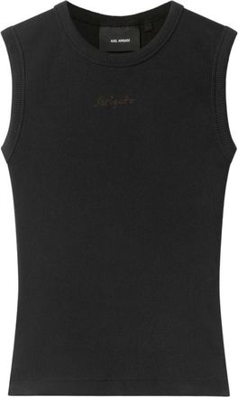 Axel Arigato Scoop Ribgebreide Tanktop - Dames - Tops zonder mouwen - Zwart - S - Katoen - Tops