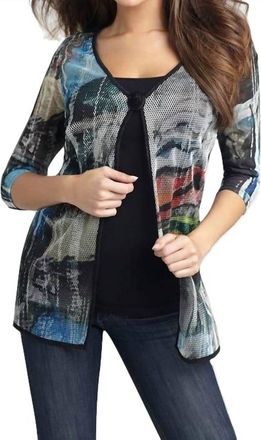 Angel Daybreak Long Cardigan In Black Multi