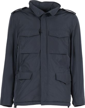 Aspesi Minifield Vento High Collar Nylon Jacket - Blue