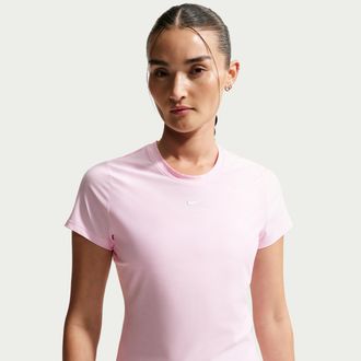 Nike Womens Victory Dri-FIT Short-Sleeve Tennis Top in Pink | IB3776-663
