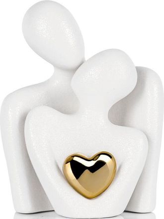 OEM Mini Scultura Di Coppia, Decorazione Per Mobile Tv, Statua DAmore Per LArredamento Di Casa, Statuetta Di Coppia Con Cuore Dorato, Decorazioni Per Mens