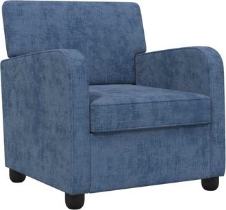 vidaXL Sill&oacute;n Azul Chenilla Vidaxl