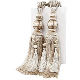 OEM 1 Par De Alzapa&ntilde;os De Cuerda Hechos A Mano Con Borlas Para Cortinas, Cuerda Para Decoraci&oacute;n De Mayo - Crezuo