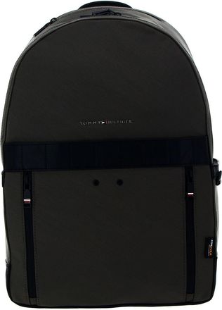 Tommy Hilfiger Men TH Elevated 1985 Backpack Hand Luggage, Grey (Charcoal Gray), One Size