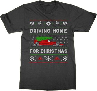 Generic Driving Home for Christmas Formula One T-Shirt (Black, XXL)