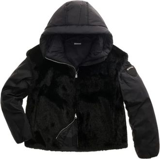 Blauer Giacca Juniper in ecopelliccia e nylon trapuntato - - Jackets - Donna - Nero - L