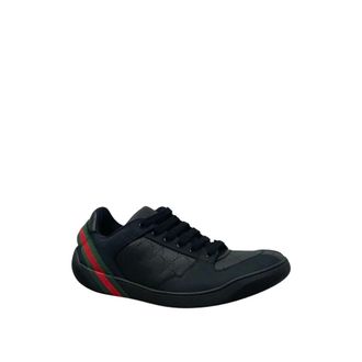 Gucci Screener Sneaker - Heren - Schoenen - Zwart - Maat: 41 EU Leer
