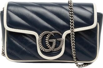 Gucci Pre-owned Gucci Super Mini GG Marmont Matelasse Leather Torchon Flap Crossbody Ladies V9A82KRBNPP0YAA7