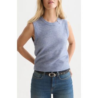 Scotch & Soda Hardware Detailed Sweater Vest in Stonewash Melange at Nordstrom, Size X-Small