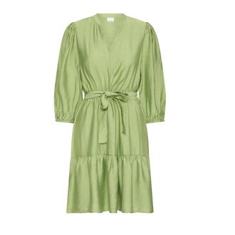 Ichi Groene Heggenschaar - Ihxwilma DR2 - Dames - Korte kleedjes - Groen - XL - Kleedjes