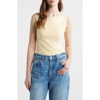 Reformation Dusk Stretch Knit Top in Parmesan at Nordstrom, Size X-Small