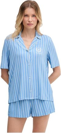 Karl Lagerfeld Hotel Karl Pyjama Set - Dames - Pyjama - Blauw - XS - Tweed - Nachtkleding