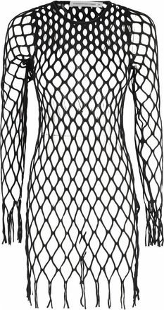 CHRISTOPHER ESBER Mesh Mini Jurk - Dames - Korte kleedjes - Bruin - XS - Leer - Kleedjes