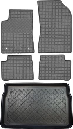 OEM Citro&euml;n C3 Iii Hatchback (3/5 Puertas) Desde Enero De 2017. Juego: Alfombrillas De Goma Para Coche + Alfombrilla Para Maletero