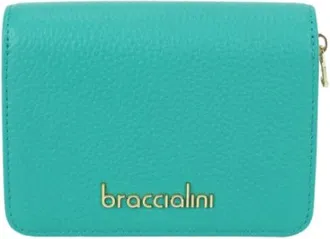 Braccialini Accessoires, Dames, Blauw, ONE Size, Leer, Kleine Portemonnee