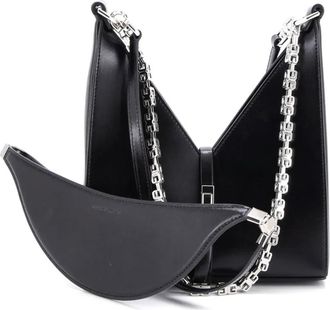Givenchy Kleine leren crossbodytas met uitgesneden details - Zwart