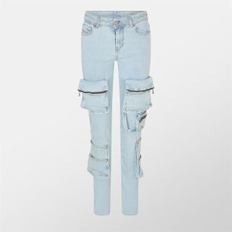 Diesel Womens Skinny Fit Jeans in Blue Denim - Size 28 (Waist)