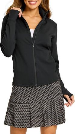 Tommy Bahama Abby UPF 30 Front Zip Jacket in Black at Nordstrom, Size X-Small