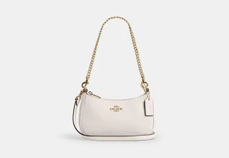 Coach Womens Teri Mini Crossbody Bag in White | Leather