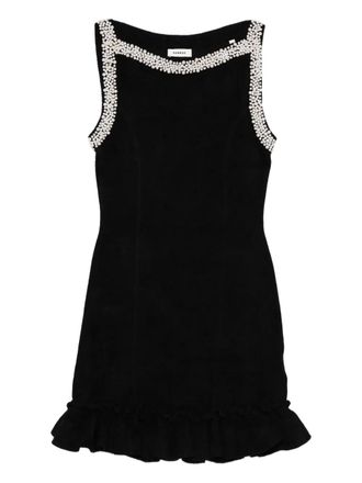 Sandro faux-pearl embellished mini dress - women - Fabric - 34 - Black